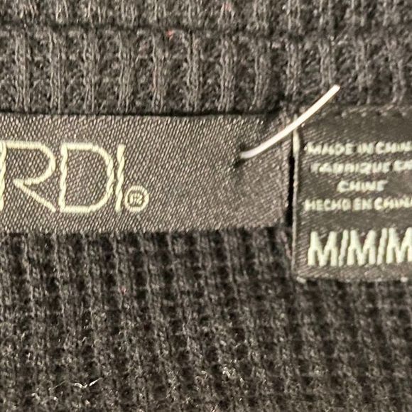 NWT RDI Black Waffle‎ Crew Neck Long Sleeve Shirt (M) - Picture 6 of 8